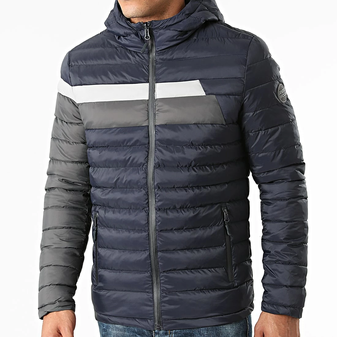 Meilleur prix 🧨 Doudoune Capuche Réversible 1004 Bleu Marine Gris Noir de Classic Series ✨ 4 Meilleur prix 🧨 Doudoune Capuche Réversible 1004 Bleu Marine Gris Noir de Classic Series ✨ – Image 2