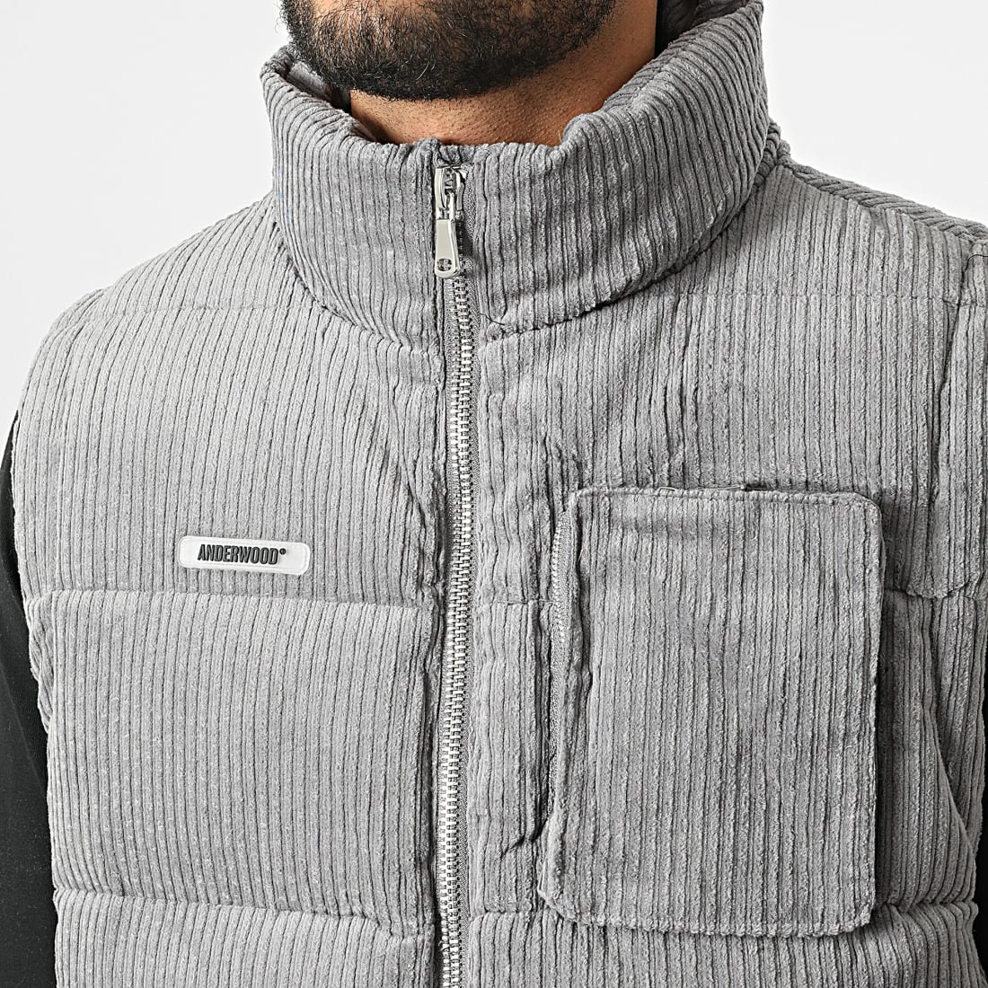 Meilleure vente 🎉 Veste Zippée Sans Manches AN13001 Gris de Classic Series 🥰 4 Meilleure vente 🎉 Veste Zippée Sans Manches AN13001 Gris de Classic Series 🥰 – Image 2