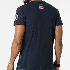 Sortie ❤️ Tee 👚 Shirt Col V Jontario Bleu Marine de Classic Series ⭐ -Classic Series Soldes canadian peak 309402 JONTARIO NAVY 20220322T145958 04