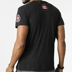 Le moins cher 😀 Tee 👕 Shirt Col V Jontario Noir de Classic Series 🎁 -Classic Series Soldes canadian peak 309407 JONTARIO BLACK 20220408T123156 04
