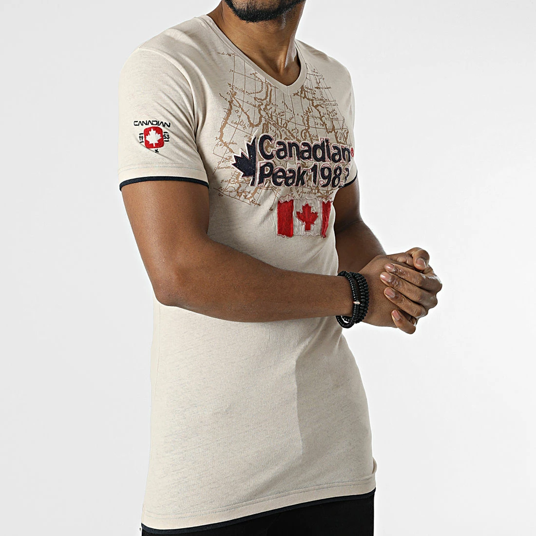 Tout neuf ⌛ Tee 👚 Shirt Col V Jundeak Beige de Classic Series 👍 5 Tout neuf ⌛ Tee 👚 Shirt Col V Jundeak Beige de Classic Series 👍 – Image 3