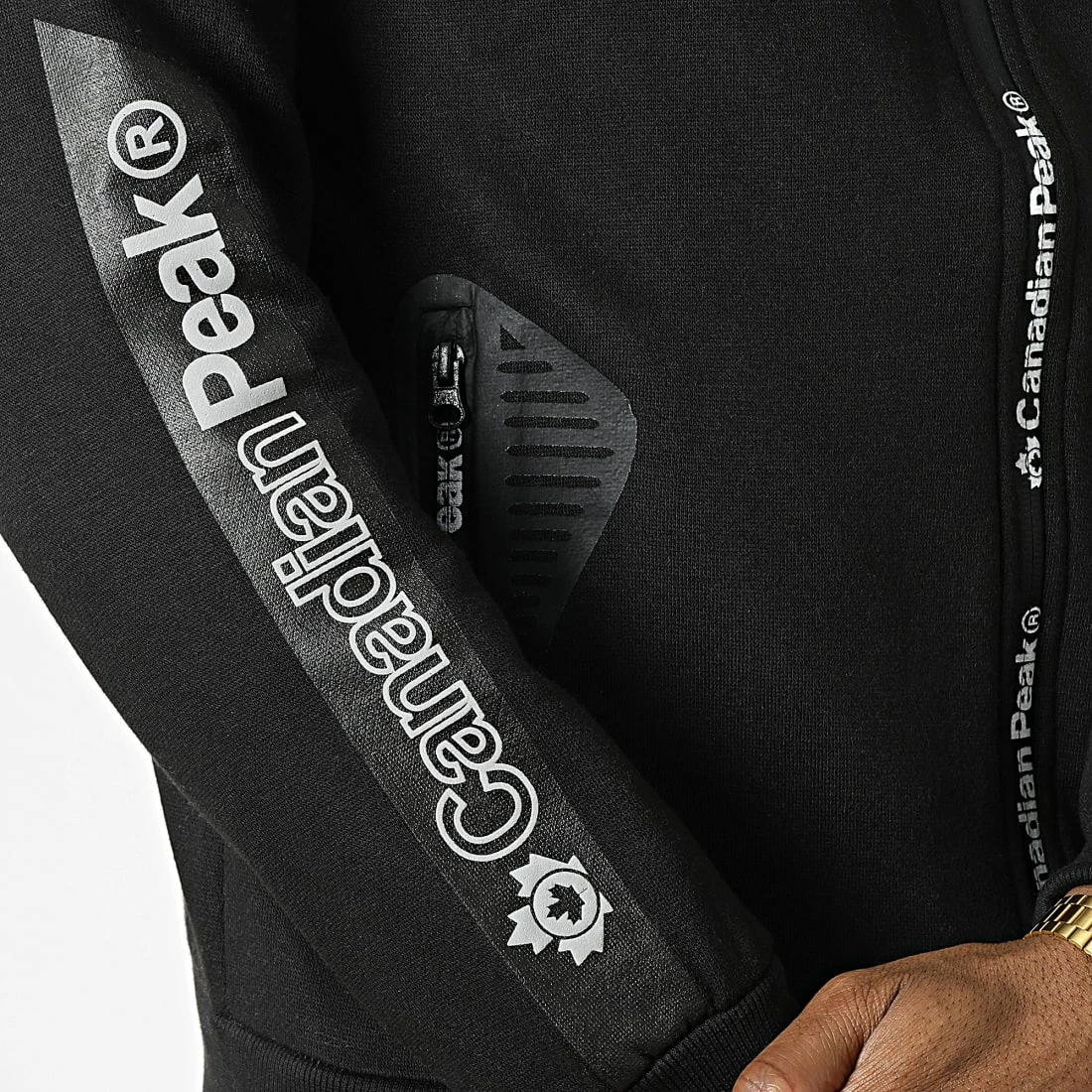 Meilleur prix 🔔 Sweat Zippé Capuche Gex Noir de Classic Series ❤️ 4 Meilleur prix 🔔 Sweat Zippé Capuche Gex Noir de Classic Series ❤️ – Image 2