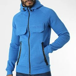 Coupon 🥰 Sweat Zippé Capuche Gortion Bleu de Classic Series 😀 -Classic Series Soldes canadian peak 309434 GORTION ROYAL 20220322T150331 03