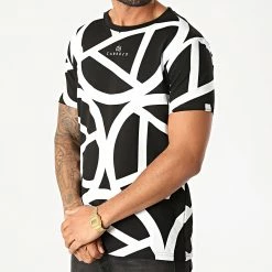 Promo ✔️ Tee 👕 Shirt Pattern Noir Blanc de Classic Series ⭐ -Classic Series Soldes carbozo paris 237553 TS PATTERN NOIR 20201021T161740 03