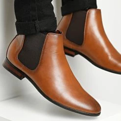 Budget 👏 Chelsea 🥾 Boots UB8888-2 Cognac de Classic Series 🧨