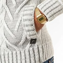 Remise 🛒 Gilet Zippé Capuche 1014 Gris Clair Chiné de Classic Series 🔥 -Classic Series Soldes classic series 200500 1014 LTGREY 20191011T170457 04