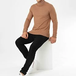 Promo 🔥 Pull Col Roulé Robert Camel de Classic Series 🥰 -Classic Series Soldes classic series 203860 6741 CAMEL CHINE 20191113T144221 04