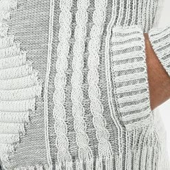 Bon marché 🎁 Gilet Zippé Capuche 1021 Blanc Gris de Classic Series 🔔 -Classic Series Soldes classic series 204560 1021 LIGHT GREY 20191122T111921 04