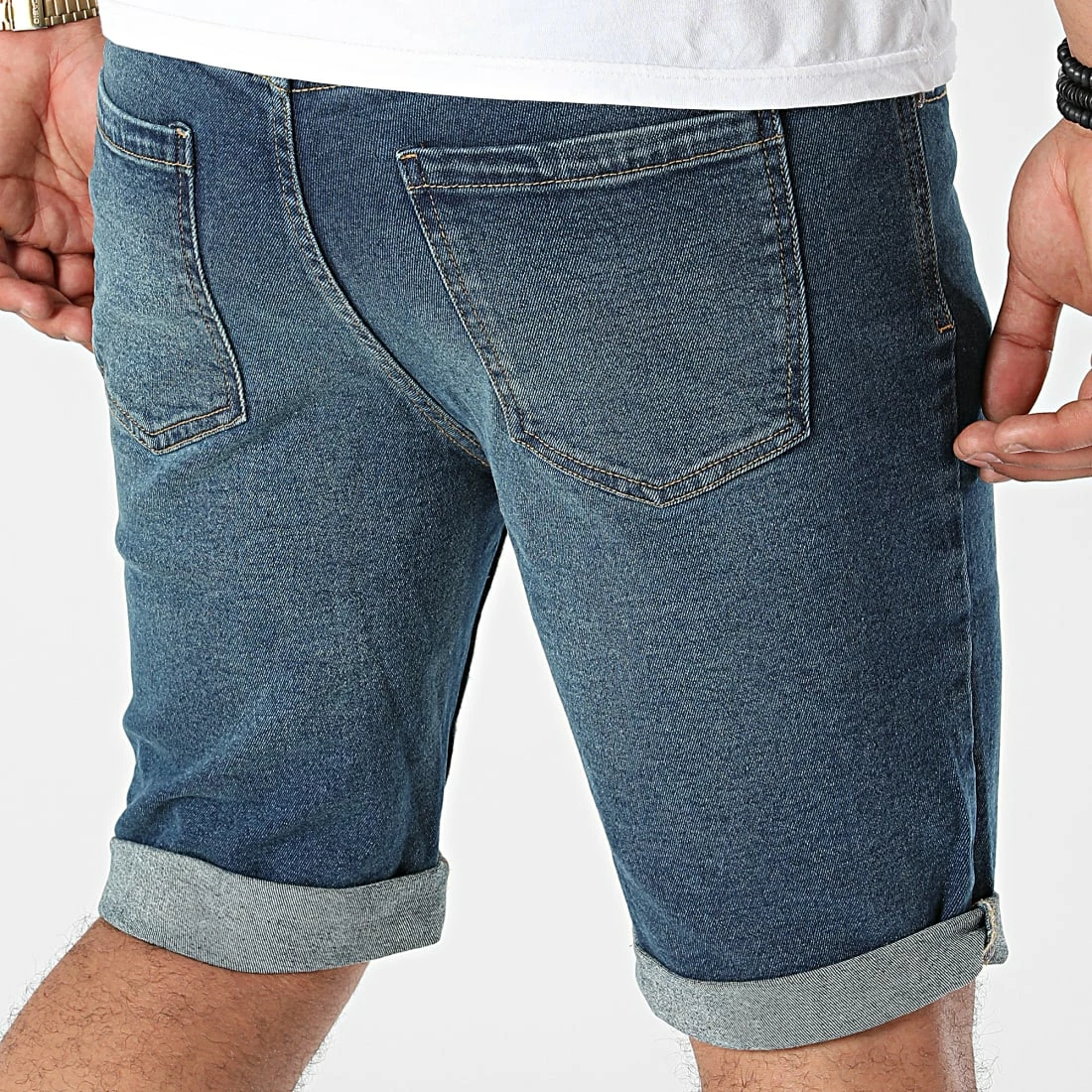 Bon marché ⌛ Short Jean Mr Orange Bleu Denim de Classic Series 🥰 5 Bon marché ⌛ Short Jean Mr Orange Bleu Denim de Classic Series 🥰 – Image 4