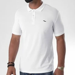 Budget 💯 Polo Manches Courtes 9027 Blanc de Classic Series ❤️