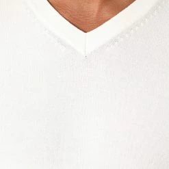 Meilleure vente ⭐ Pull Col V J662 Blanc de Classic Series 🎁 -Classic Series Soldes classic series 228219 J662 8 20200812T095641 02