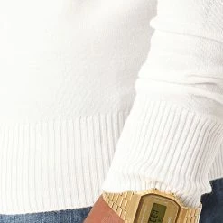 Meilleure vente ⭐ Pull Col V J662 Blanc de Classic Series 🎁 -Classic Series Soldes classic series 228219 J662 8 20200812T095645 04