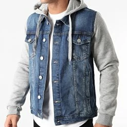 Vente flash 🌟 Veste Jean Capuche AF-1945 Bleu Denim Gris Chiné de Classic Series 🤩 8 Vente flash 🌟 Veste Jean Capuche AF-1945 Bleu Denim Gris Chiné de Classic Series 🤩 -Classic Series Soldes classic series 233016 AF 1945 BLUE GREY TPDT 20210226T134156 03