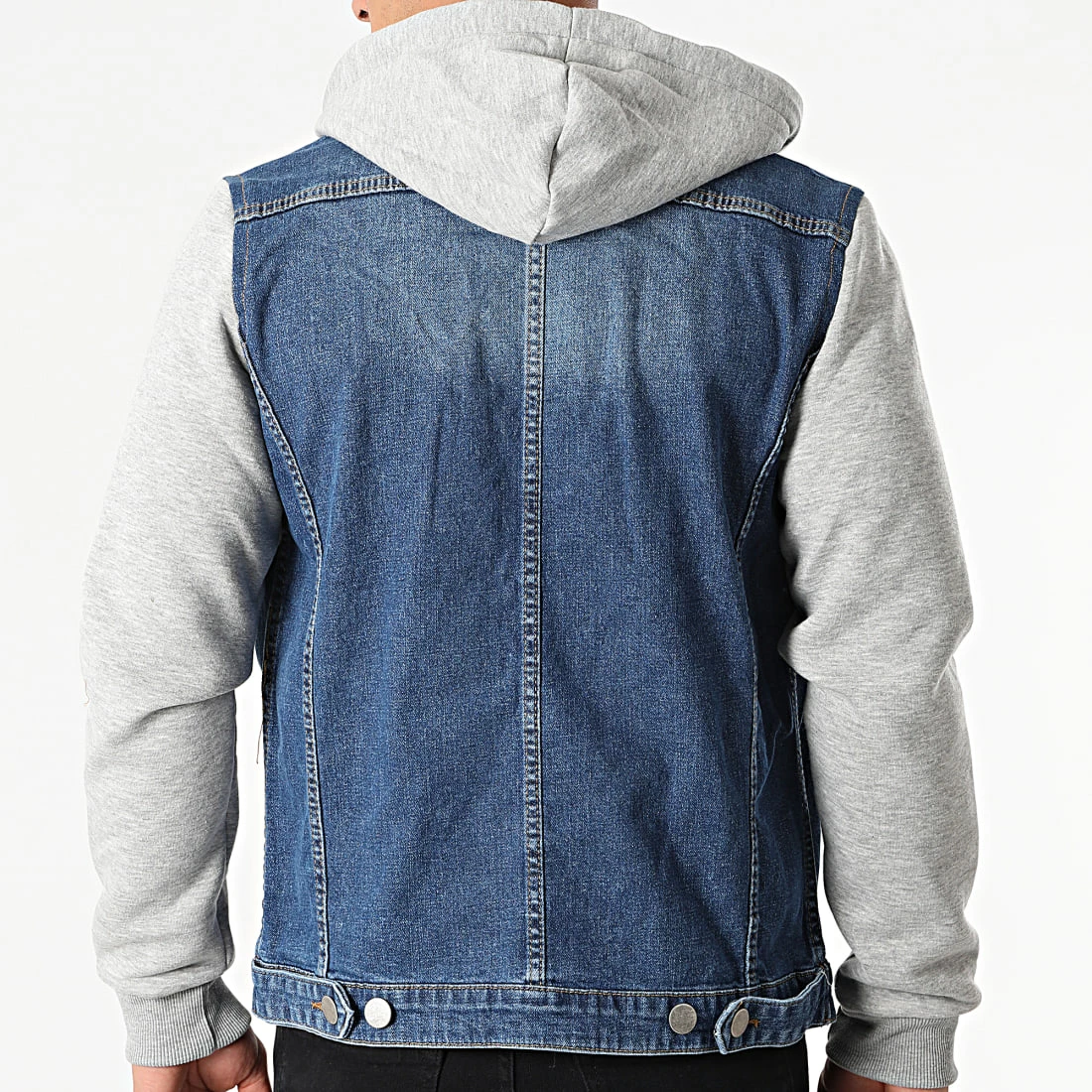 Vente flash 🌟 Veste Jean Capuche AF-1945 Bleu Denim Gris Chiné de Classic Series 🤩 6 Vente flash 🌟 Veste Jean Capuche AF-1945 Bleu Denim Gris Chiné de Classic Series 🤩 – Image 4