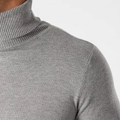 Grosses soldes 🥰 Pull Col Roulé J663 Gris Chiné de Classic Series ✔️ -Classic Series Soldes classic series 237372 J663 2 20201014T141029 02