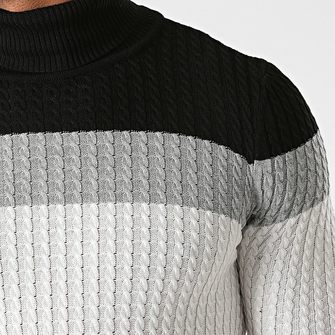 Bon marché 🔥 Pull Col Roulé Blanc Gris Noir de Classic Series 👏 4 Bon marché 🔥 Pull Col Roulé Blanc Gris Noir de Classic Series 👏 – Image 2