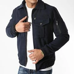 Nouveau 👏 Veste Zippée 8078 Bleu Marine de Classic Series 😀