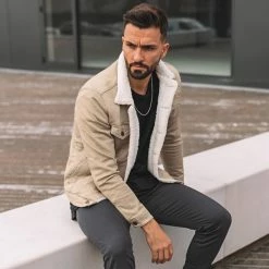 Remise 👍 Veste Jean Super Skinny Fit Col Mouton 7001 Camel Clair de Classic Series 🛒 -Classic Series Soldes classic series 241403 W 7001 CAMEL CLAIR TPDT 20210210T151714 05