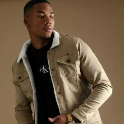 Remise 👍 Veste Jean Super Skinny Fit Col Mouton 7001 Camel Clair de Classic Series 🛒 -Classic Series Soldes classic series 241403 W 7001 CAMEL CLAIR TPDT 20210928T110742 06