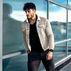 Top 10 🤩 Veste Jean Super Skinny Fit Col Mouton 7001 Beige Clair de Classic Series 💯 12 Top 10 🤩 Veste Jean Super Skinny Fit Col Mouton 7001 Beige Clair de Classic Series 💯 -Classic Series Soldes classic series 241404 W 7001 STONE BEIGE TPDT 20210224T142936 03