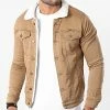 Coupon ⌛ Veste Jean Super Skinny Fit Col Mouton 7001 Beige Foncé de Classic Series ❤️ -Classic Series Soldes classic series 241405 W 7001 CAMEL 20201110T150523 01