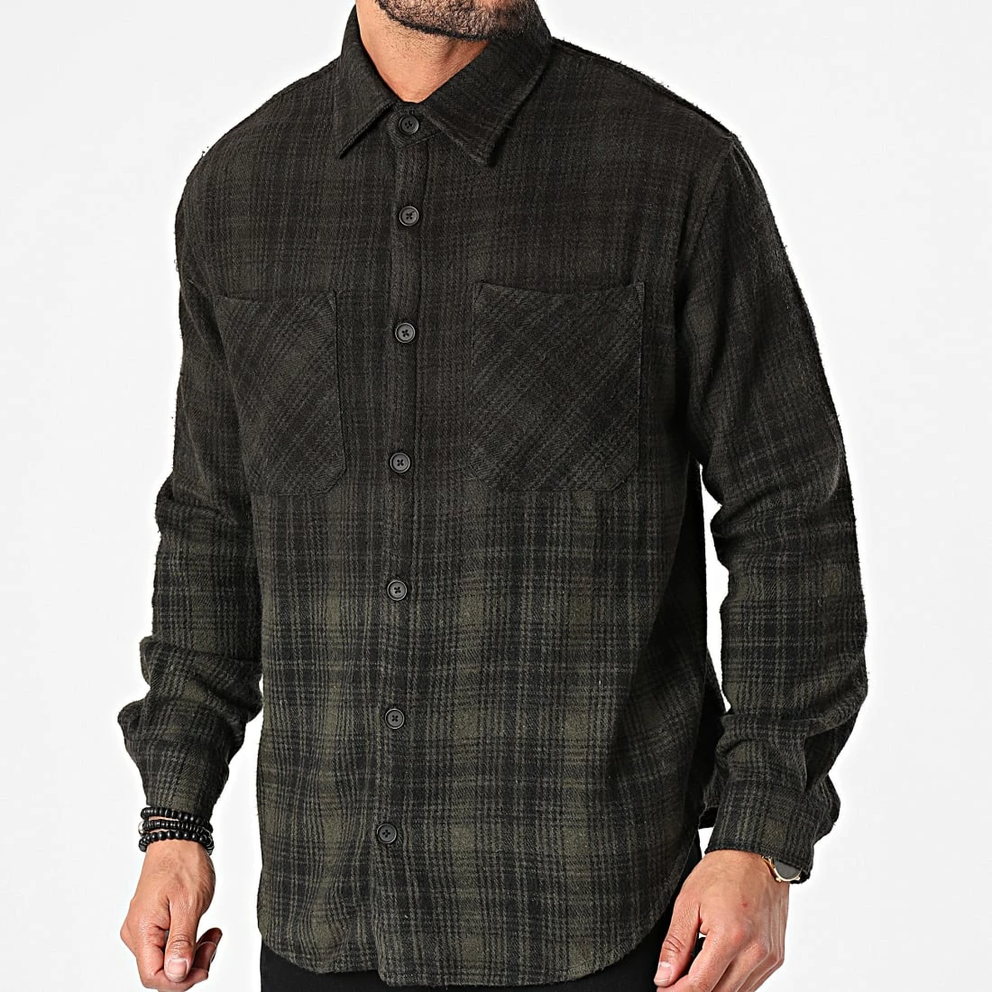 Grosses soldes ⌛ Chemise Manches Longues A Carreaux 1568 Vert Kaki Dégradé de Classic Series 🛒 2 Grosses soldes ⌛ Chemise Manches Longues A Carreaux 1568 Vert Kaki Dégradé de Classic Series 🛒