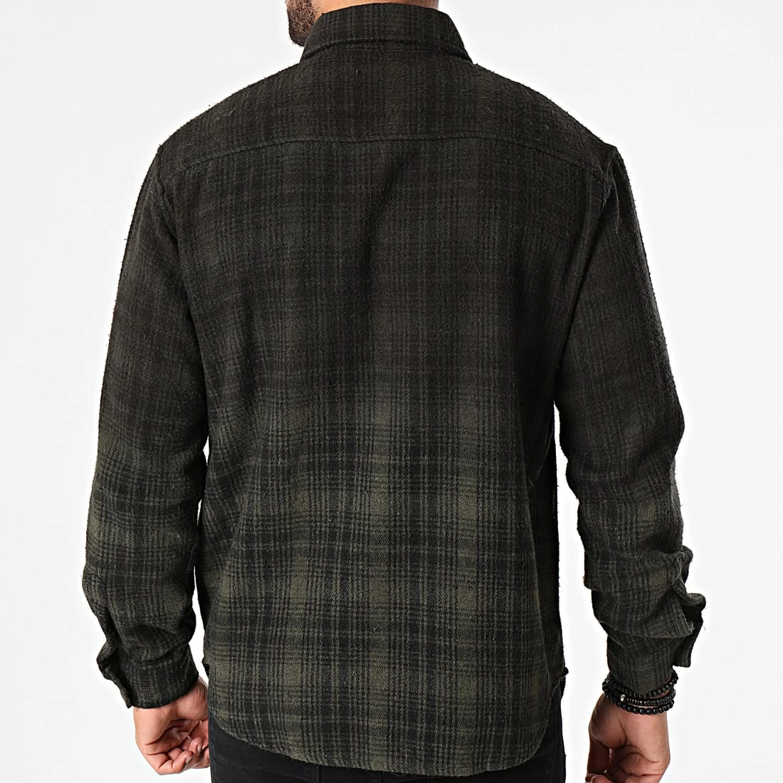 Grosses soldes ⌛ Chemise Manches Longues A Carreaux 1568 Vert Kaki Dégradé de Classic Series 🛒 5 Grosses soldes ⌛ Chemise Manches Longues A Carreaux 1568 Vert Kaki Dégradé de Classic Series 🛒 – Image 4