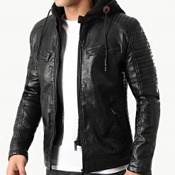 Nouveau 🔔 Veste Biker A Capuche LP5538 Noir de Classic Series 👍 -Classic Series Soldes classic series 247927 LP5538M K 20210127T134801 03