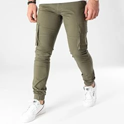 Meilleure vente 🤩 Jogger Pant Slim DP11000 Vert Kaki de Classic Series 😀