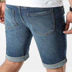 Meilleure vente 💯 Short Jean Mr Orange Bleu Denim de Classic Series 🔥 -Classic Series Soldes classic series 255007 DP2000 DARK BLUE DESTROY 20210315T160649 04