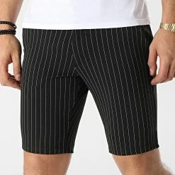 De gros 😉 Short Chino A Rayures Ponte Noir de Classic Series 🔥