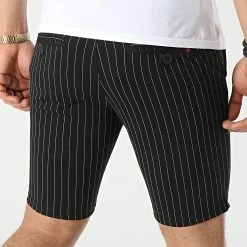 De gros 😉 Short Chino A Rayures Ponte Noir de Classic Series 🔥 -Classic Series Soldes classic series 257935 DP10000 027 20210322T163042 04