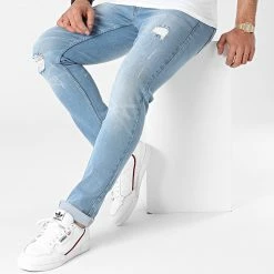 Nouveau 👍 Jean Slim Mr Red Destroy Bleu Wash de Classic Series 💯 -Classic Series Soldes classic series 264682 DP 3 2020 019 069 20210506T113132 03