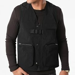 Vente flash 🎁 Veste Zippée Sans Manches 7050 Noir de Classic Series 🛒 -Classic Series Soldes classic series 266655 7050 NOIR 20210528T120457 03