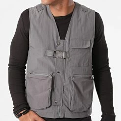 Remise 😉 Veste Zippée Sans Manches 7050 Gris Anthracite de Classic Series 💯 -Classic Series Soldes classic series 266656 7050 ANTHRACITE 20210528T135408 03