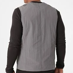 Remise 😉 Veste Zippée Sans Manches 7050 Gris Anthracite de Classic Series 💯 -Classic Series Soldes classic series 266656 7050 ANTHRACITE 20210528T135409 04