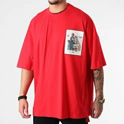 Meilleure affaire ✨ Tee 👚 Shirt Oversize SW-21721 Rouge de Classic Series 🎁
