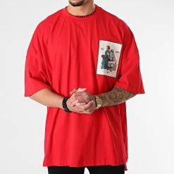 Meilleure affaire ✨ Tee 👚 Shirt Oversize SW-21721 Rouge de Classic Series 🎁 -Classic Series Soldes classic series 266667 SW 21721 KIRMIZI 20210521T155043 03