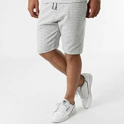 Acheter 🧨 Ensemble Tee 👕 Shirt Short A Carreaux 157T Gris Blanc de Classic Series 😀 -Classic Series Soldes classic series 270733 ENS G21 157T GRI 20210624T141244 05