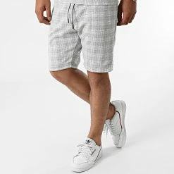 Vente flash ✨ Ensemble Tee 👚 Shirt Short A Carreaux 156T Gris de Classic Series ❤️ -Classic Series Soldes classic series 270760 ENS G21 156T GRI 20210624T141106 05