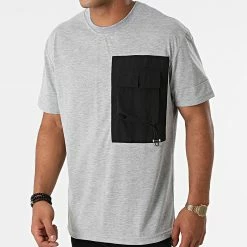 De gros 🎁 Tee 👕 Shirt Poche 99-03 Gris Chiné Noir de Classic Series 🤩