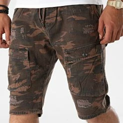 Nouveau 🤩 Short Cargo 1010 Marron Camouflage de Classic Series 🔔