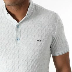 Tout neuf 🔔 Polo Manches Courtes 1080 Bleu Clair Chiné de Classic Series 😍 -Classic Series Soldes classic series 272200 21Y 1080 B MAVI 20210702T145920 02