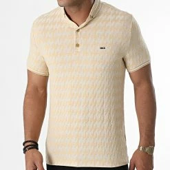 De gros 🧨 Polo Manches Courtes 1080 Beige Chiné de Classic Series 🤩