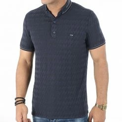 Promo ❤️ Polo Manches Courtes 1080 Bleu Marine de Classic Series 🎁