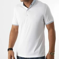 Promo 😀 Polo Manches Courtes 1093 Blanc de Classic Series ✨