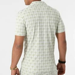 Grosses soldes 💯 Ensemble Chemise Manches Courtes Short G21-155T Blanc Vert Clair de Classic Series 🔥 -Classic Series Soldes classic series 272814 G21 155T YESIL 20210712T162309 04