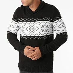 Tout neuf đ Pull Col Amplified Norway Knit Noir Blanc de Classic Series â 8 Tout neuf đ Pull Col Amplified Norway Knit Noir Blanc de Classic Series â -Classic Series Soldes classic series 273393 E23 BLACK 20210712T154515 03
