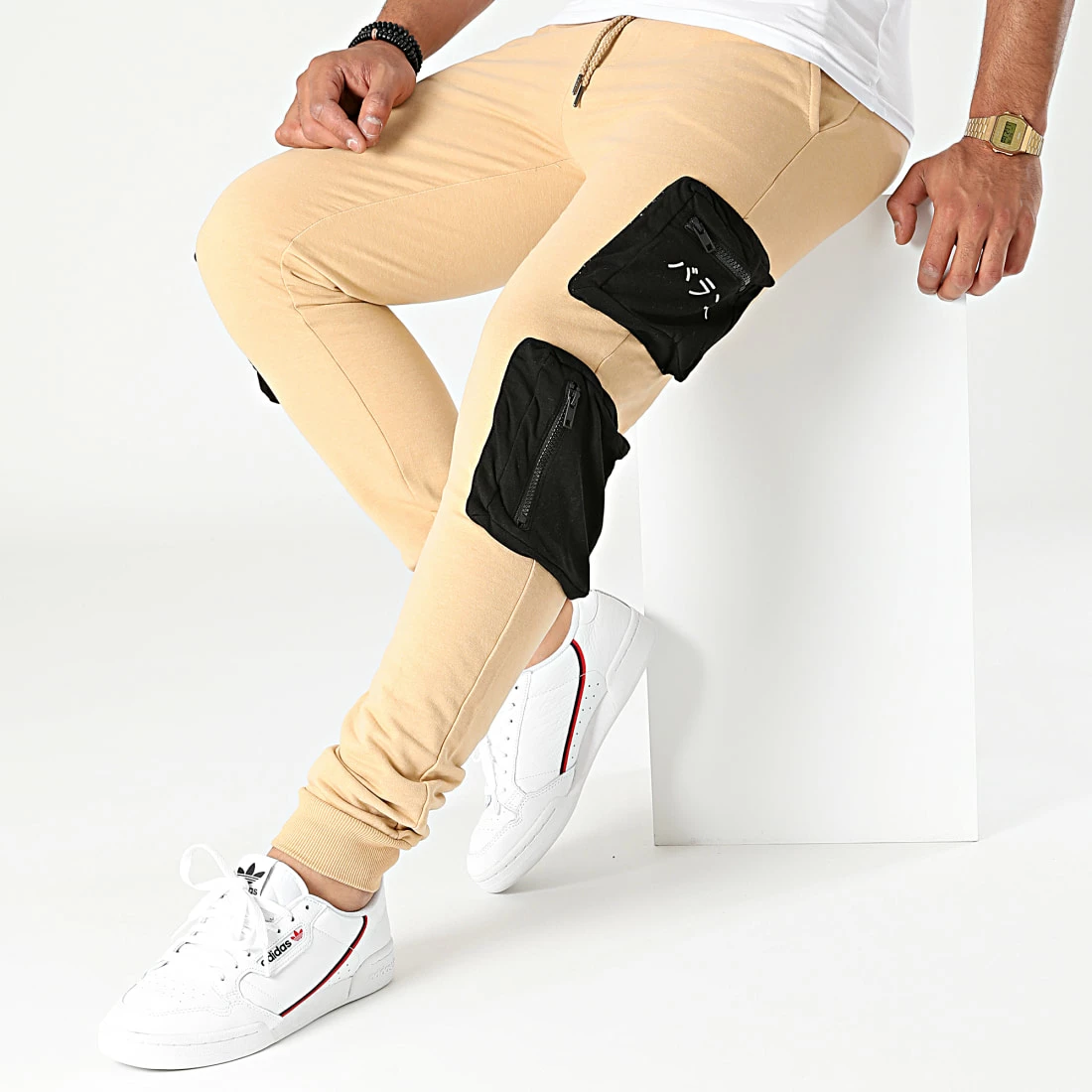 Budget 🔥 Pantalon Jogging DP 3D Beige de Classic Series 😀 3 Budget 🔥 Pantalon Jogging DP 3D Beige de Classic Series 😀 – Image 2