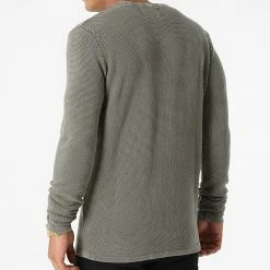 Remise 😉 Sweat Crewneck Dot Knit DP120001 Vert Kaki de Classic Series 🎁 -Classic Series Soldes classic series 273396 DP120001 ARMY 20210712T151011 04